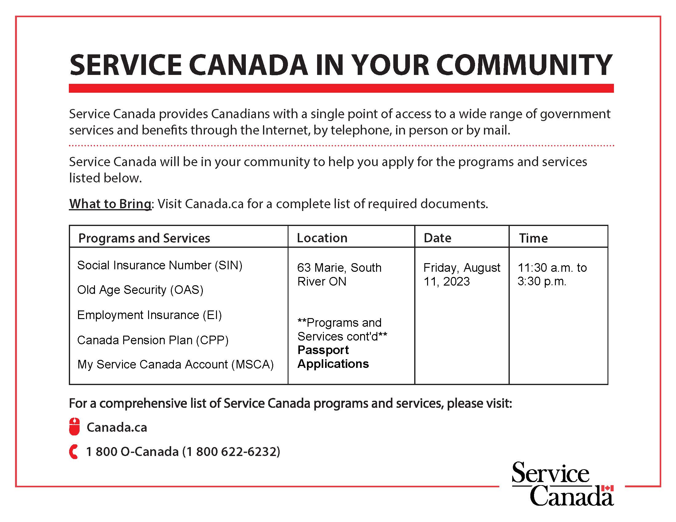 Service Canada Clinic